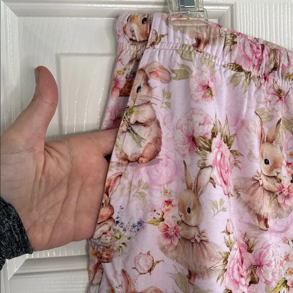 Bums & Roses NATURAL BAMBOO Collar Shirt & Shorts Set hunny bunny pajamas large - Picture 10 of 13